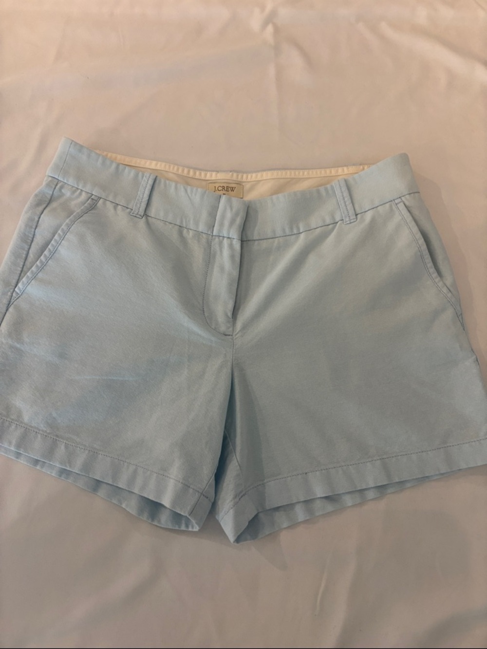 J. Crew Women's Light Teal Blue Chino 4 1/2” inseam cotton Shorts